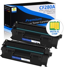 2PK CF280A 80A Toner for HP LaserJet Pro 400 M401dn M401n M425dn M401dw Printer picture