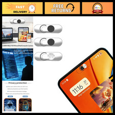 3 Pack Ultra Thin Front Camera Privacy Slider Cover - Webcam Privacy Shield picture