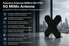 Panorama Antennas DMM-6-60-2TS9 2G/3G/4G/5G Desk Mount MiMo Antenna Aerial picture