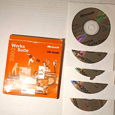 Microsoft Works Suite 2002 Office Software Suite CD Set (Multiple Discs) picture