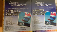 Special Moments Matte Photo Paper 8.5 X 11 - 2 packs - New unopened package picture