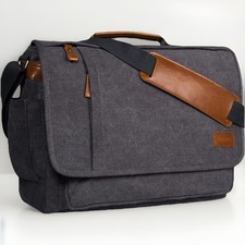 New Estarer Canvas Laptop Messenger Bag, 17-17.3” Laptop Bag Water-resistance picture