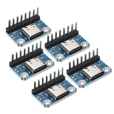 5Pcs USB TYPE C Breakout Board Female 2.54MM Connection w/ Pin Header Connector picture