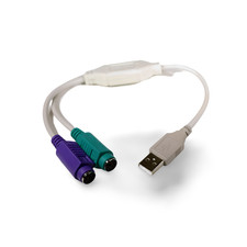 6in USB to PS2 Keyboard and Mouse - Beige picture