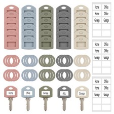 60PCS Silicone Key Covers, Key Caps with Labels for House Office Keys picture