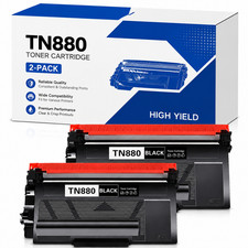 TN880 2PK 2BK Toner Cartridge Set HL-L6200DW HL-L6250DW HL-L6300DW HL-L6400DW  picture