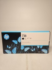 GENUINE HP 738 300ml Black Ink Cartridge 498N8A DesignJet T850 T950 07/28 picture
