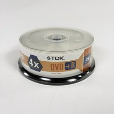 Brand New TDK DVD+R 25 Pack 4.7GB 120 Minutes 8X Factory Sealed  picture