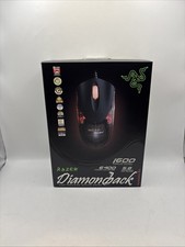 NEW VINTAGE Razer Diamondback Salamander Red Mouse 1600 Dpi Brand New picture