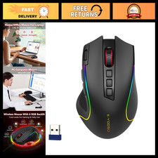 Premium Wireless Bluetooth Mouse, 8000 DPI, 6 RGB Backlit, Versatile Design picture