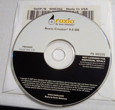 Roxio Creator DE 9.0 Installation Software Sonic Solutions PN H025G LIKENEW  picture
