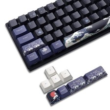 XVX 78 Key PBT Keycaps Set Cherry Profile Great Wave Japanese Art for MX Switche picture