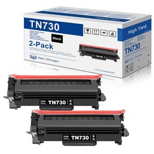 GM TN730 High Yield Black Toner Cartridge 2 Pack for DCP MFC HL Printers picture