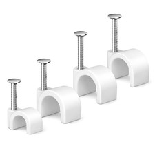 Cable Wire Clips 4Mm 6Mm 8Mm 10Mm (Pack of 200) Cable Management RG6 RG59 CAT5 C picture