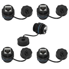 5 PCS IP68 Waterproof Shielded RJ45 Panel Mount Bulkhead Connector picture