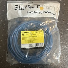 StarTech.com RJ45PATCH50 CAT 5E Cables 50ft. Blue Snagless UTP Patch Cable Blue picture