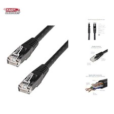 StarTech 25ft Ethernet Cable - Black CAT 6 Gigabit Ethernet Wire -250Mhz 100W... picture