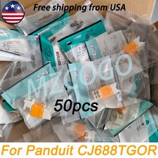 50X Cat6 MiniCom UTP RJ45 Network Jack Module Orange For Panduit CJ688TGOR Giga picture