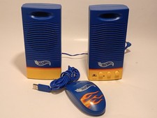 Hot Wheels Computer Mouse & Amplified Multimedia Speakers 1999 Mattel Vintage picture