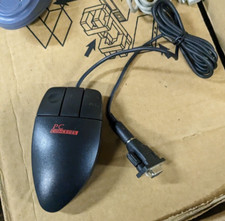 Black DB9 Serial Mouse 100% Compatible with Older Systems Vintage Mini ps/2 NEW picture