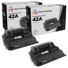 LD Compatible Replacement 2PK Q5942A 42A Black Toner for HP 4350 4240n 4350dtnsl picture