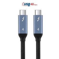 Thunderbolt 4 USB-C 8K Cable 40Gbps Data PD 240W Charging UHD Video 3ft 6ft picture