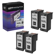 4pk Reman replacement for HP 74XL / CB336WN High Yield Black Ink Cartridge picture