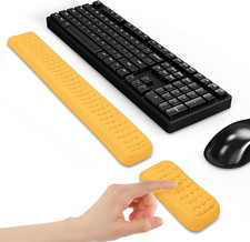 Leather Wrist Rest for Keyboard and Mouse, Comfort Memory Foam Wrist Rest with N picture