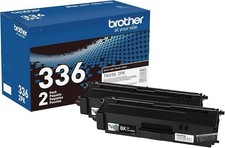 Brother Genuine High-Yield Black Toner Cartridge Twin Pack TN336 2PK picture