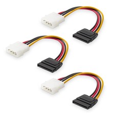 Cable Matters 3-Pack 4-Pin Molex to SATA Power Cable, 6 inches picture