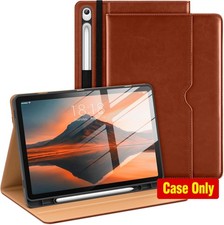 Leather Case for Galaxy Tab S10 Lite / S10 FE / S9 FE, Brown, Lightweight picture