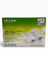 TP-Link AV200 Nano Powerline Adapters Starter Kit: Model TL-PA2010KIT Sealed NEW picture