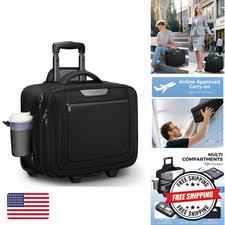 Ytonet Rolling Laptop Bag Large Black Waterproof Polyester 173400 picture
