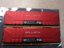 Crucial Ballistix 16GB (2x8GB) RAM DDR4 3000MHz BL8G30C15U4R.M8FE #674 picture