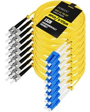 8 PCS 2M 6FT OS1 ST To LC Singlemode Duplex Fiber Patch Cable LSZH 9/125m picture