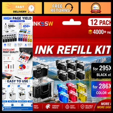 295XL 286XL Ink Refill Kit for Canon Printers - 12 Pack Compatible Cartridges picture