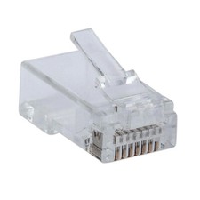 Construct Pro RJ-45 Connectors for Cat6 Solid Cable (100-Pack, Clear) picture
