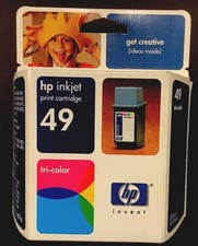 HP inkjet 49 Tri-Color Print Cartridge -  Exp.  Aug./2004  -  New & Sealed picture