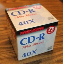 Precision CD-R 75 Pack 700MB 80-Minute 40x Blank Recordable Compact Discs picture