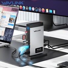 USB C Laptop Docking Station Dual HDMI Hub Triple Monitor Dock for Mac Windows picture