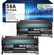 2PC 58A CF258A Black Toner Cartridge Replacement with Chip Compatible for HP 58A picture