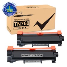 2x TN760 Toner Cartridge for Brother MFC-L2710DW L2390DW MFC-L2717DW DCP-L2550DW picture