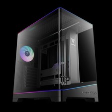GAMDIAS ATLAS P6 CG Black ATX Panoramic Enclosure 4x ARGB USB-C with LED Platform picture