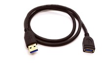 2PACK 1Ft USB 3.0 Extension Cable Gold Plate Type A Male to Female Black Color picture