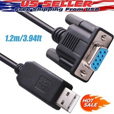 USB to RS232 Adapter with FTDI Chipset, 3.9 Ft USB 2.0 Male to RS232 Female DB9 picture