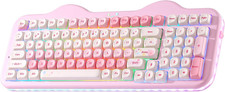 C98 Cute Cake Wireless Mechanical Keyboard(Pink, Candy Switch) picture