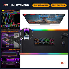 Large RGB Gaming Mouse Pad with 15W Wireless Charging, 10 Light Modes, Non-Slip picture