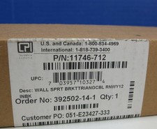 CPI Chatsworth 11746-712 Triangular Support Bracket For Cable Runway Steel 12