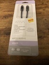 Ativa Mini Displayport to Mini Displayport Cable 6 ft. video, NEW picture