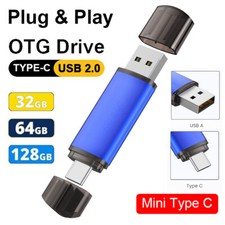USB 2.0 32GB 64GB 128GB Dual Type-C USB Flash Drive For Samsung Android Phone PC picture